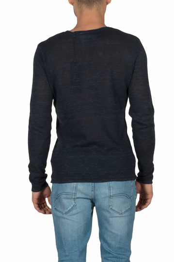 Anerkjendt Nikos πλεκτή μπλούζα σκούρο μπλε μελανζέ