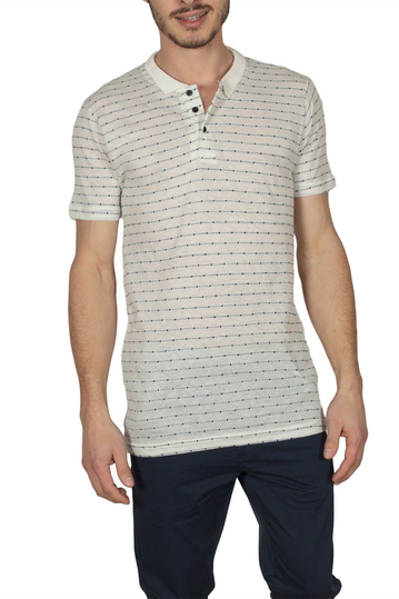 Anerkjendt Magnus polo T-shirt εκρού-μπλε