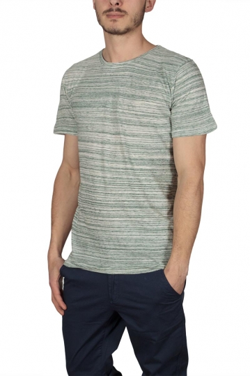 Anerkjendt Mark striped T-shirt ecru-green