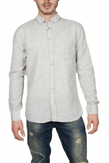 LTB Hisola linen shirt grey melange