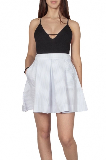 Ryujee Ketsia striped mini skirt