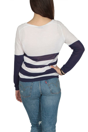 Ryujee Patricia πλεκτή μπλούζα βισκόζη ριγέ