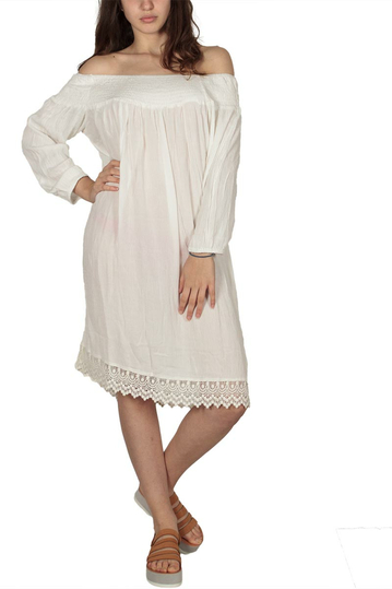 Soft Rebels Joe Bardot lace dress off white