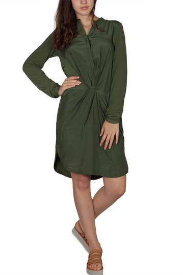 Soft Rebels Me twist knot dress aloe green