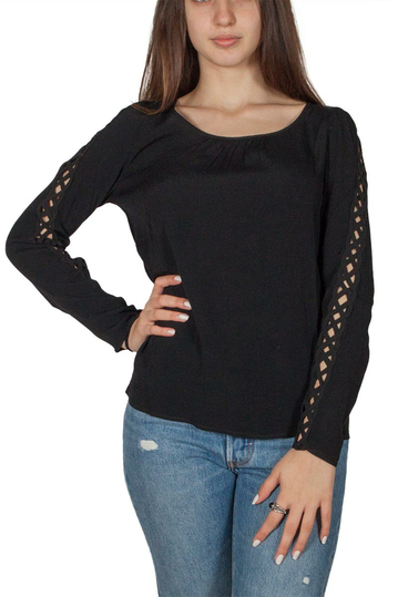 Soft Rebels Kaya long sleeve blouse black