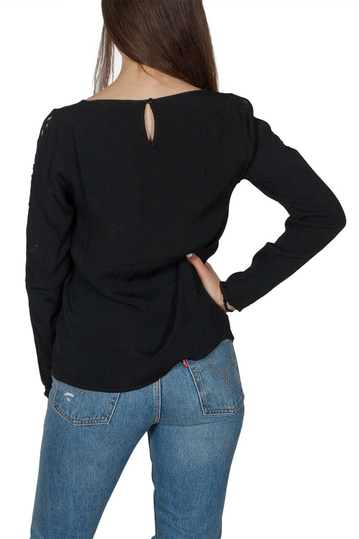 Soft Rebels Kaya μακρυμάνικη μπλούζα μαύρη