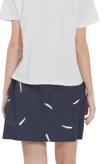 Thinking Mu Brush big mini skirt blue