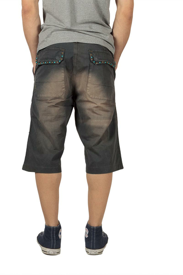 Ανδρική βερμούδα ανθρακί με τρουκς
