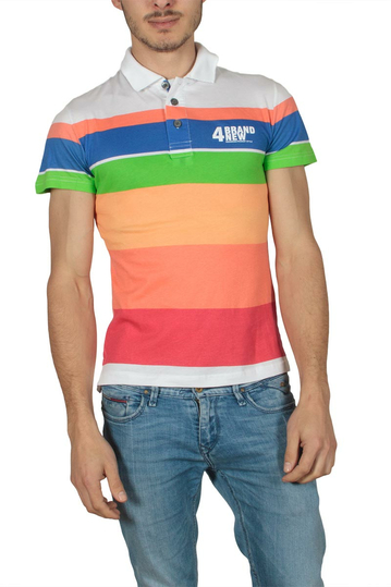 Men's polo t-shirt multicolored