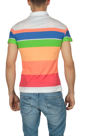 Ανδρικό πολύχρωμο πόλο μπλουζάκι
