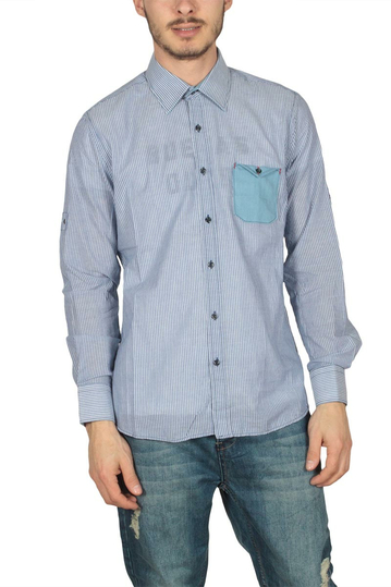 Men's striped shirt light blue