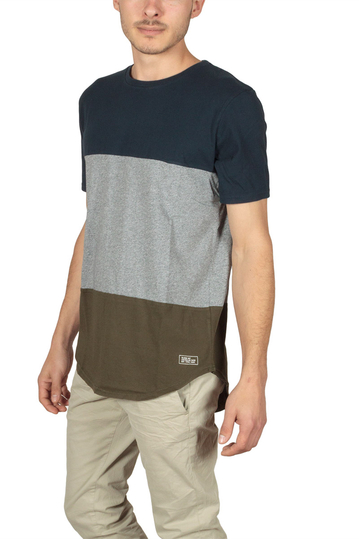 Globe Piper ανδρικό t-shirt μπλε-γκρι-χακί