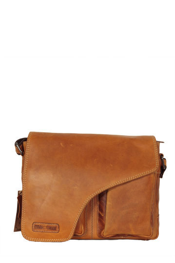 Hill Burry leather messenger bag in tan