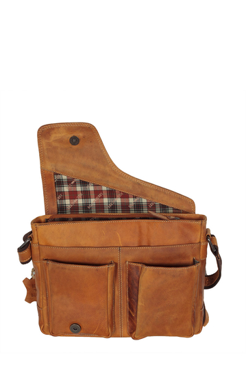 Hill Burry leather messenger bag in tan