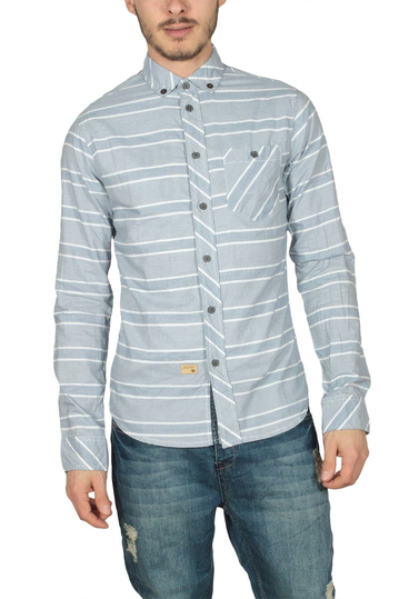 Humor Manitoba striped shirt estate blue