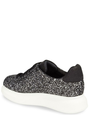 Jeffrey Campbell δίπατα sneakers Velocity black/white glitter