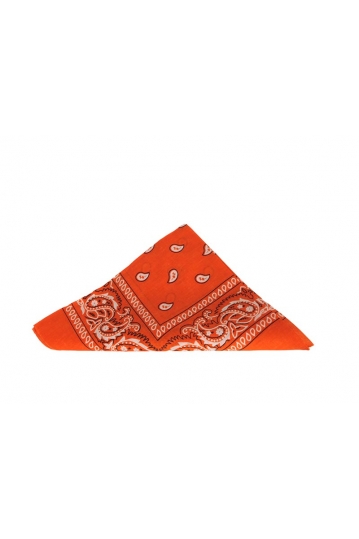 Vintage print orange bandana