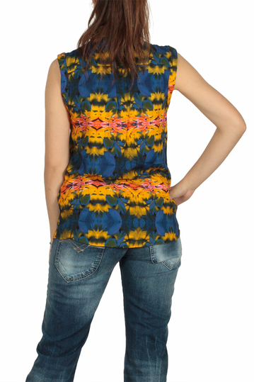 Bellfield γυναικείο αμάνικο πουκάμισο all over print