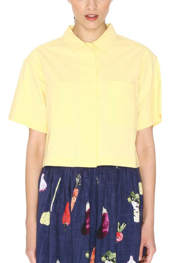 Pepaloves Gilda crop shirt yellow