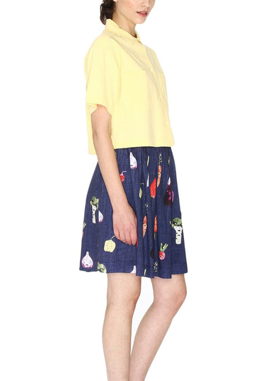 Pepaloves Gilda crop shirt yellow