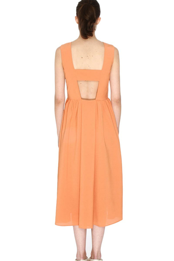 Pepaloves Estibaliz open back dress pumpkin