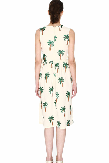 Pepaloves Palms lace-up side dress