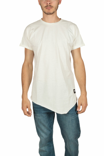 Oyet men's point hem T-shirt ecru