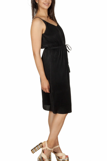 Soft Rebels Alba τιραντέ φόρεμα πλισέ μαύρο