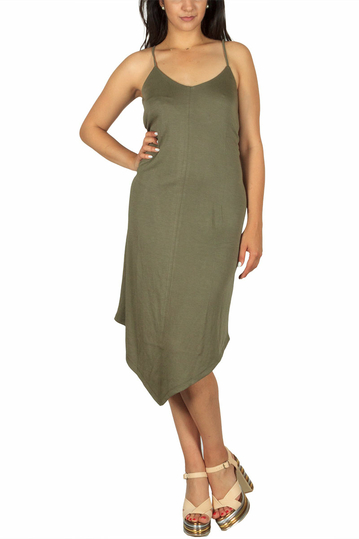 Soft Rebels Inge point hem dress khaki