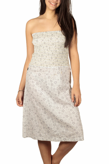 Tokidoki strapless midi dress light grey