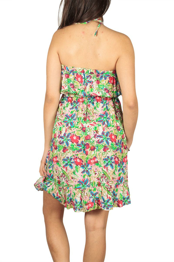 Empire ruffle dress in floral