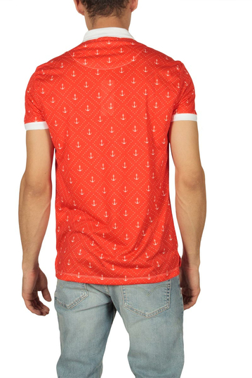 French Kick ανδρικό πόλο Anchors κόκκινο