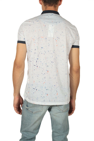 French Kick ανδρικό πόλο Peinture λευκό