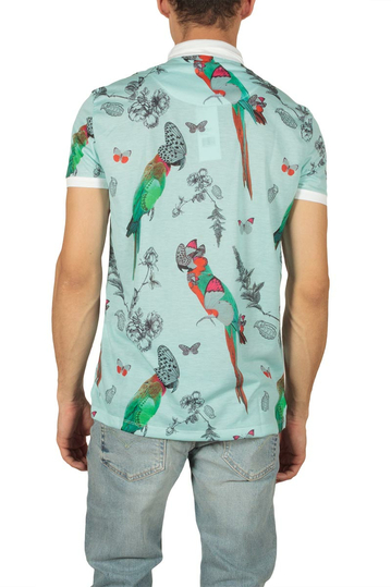 French Kick Perroquet ανδρικό πόλο γαλάζιο