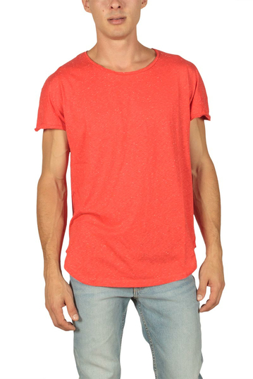 French Kick men's t-shirt Raw bright coral