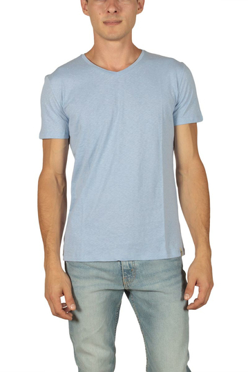 French Kick men's t-shirt Vee light blue