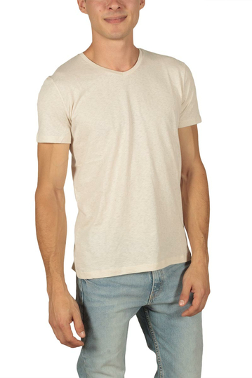 French Kick men's t-shirt Vee beige