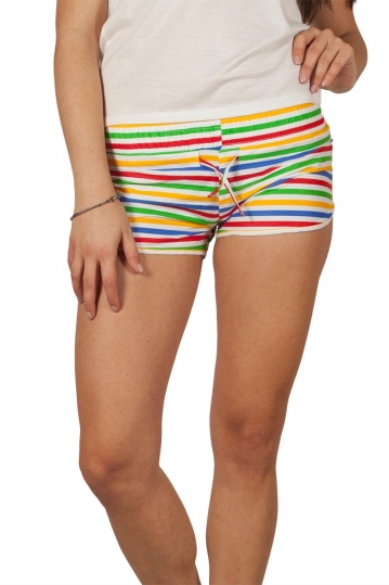 Women's multi striped shorts
