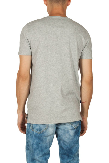 Le Shark Glengall ανδρικό t-shirt γκρι μελανζέ με κουμπιά