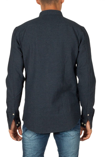 Minimum Miro ζακάρ πουκάμισο σκούρο μπλε