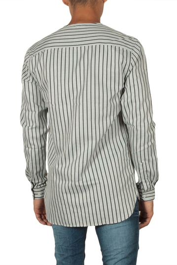 Minimum Obela ριγέ πουκάμισο γκρι μελανζέ