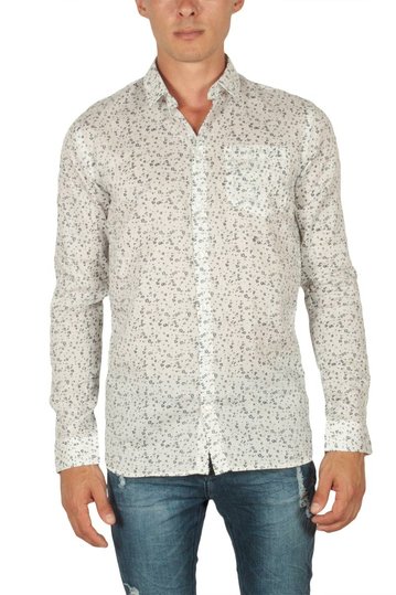 Minimum Tramonto shirt white with navy print