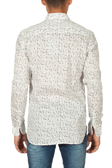 Minimum Tramonto πουκάμισο λευκό μπλε πριντ