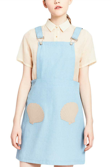 Migle + me pinafore dress Bottom of the Sea