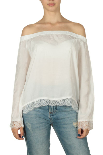 Minimum Carlina Bardot blouse white