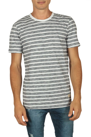 Minimum Johnston men's striped t-shirt white-navy