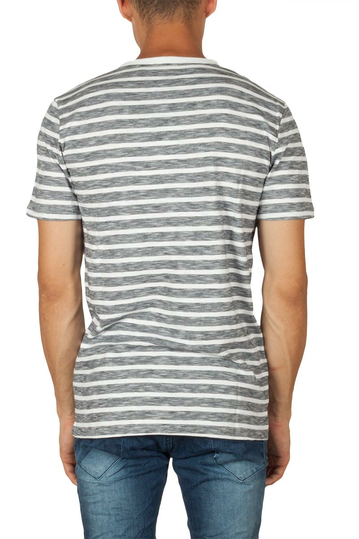 Minimum Johnston ανδρικό ριγέ t-shirt λευκό-μπλε