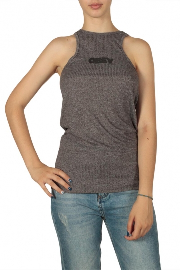 Obey ribbed tank heather grey