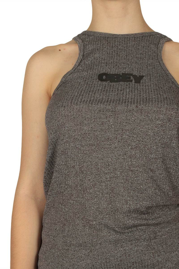 Obey ribbed tank heather grey
