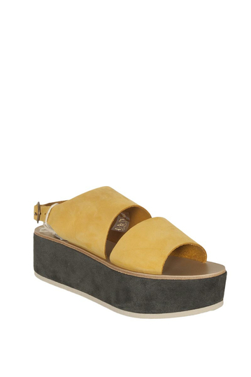 Arpyes Iris leather platform sandals yellow